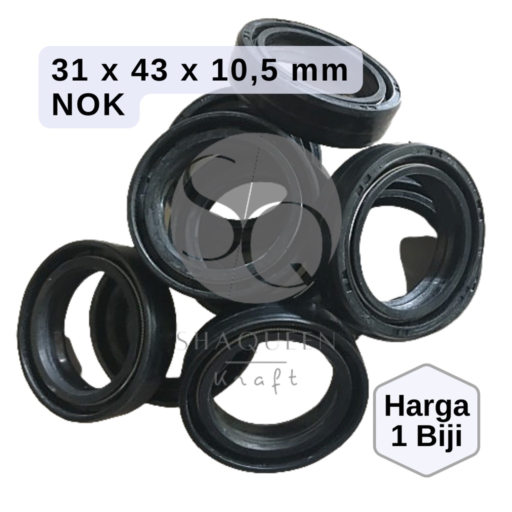 Oil Seal Shock Depan Honda PCX ADV GL Pro MAX Tiger 2000 Verza 150 CB150R Verza CBR150R 31 43 10,5 m