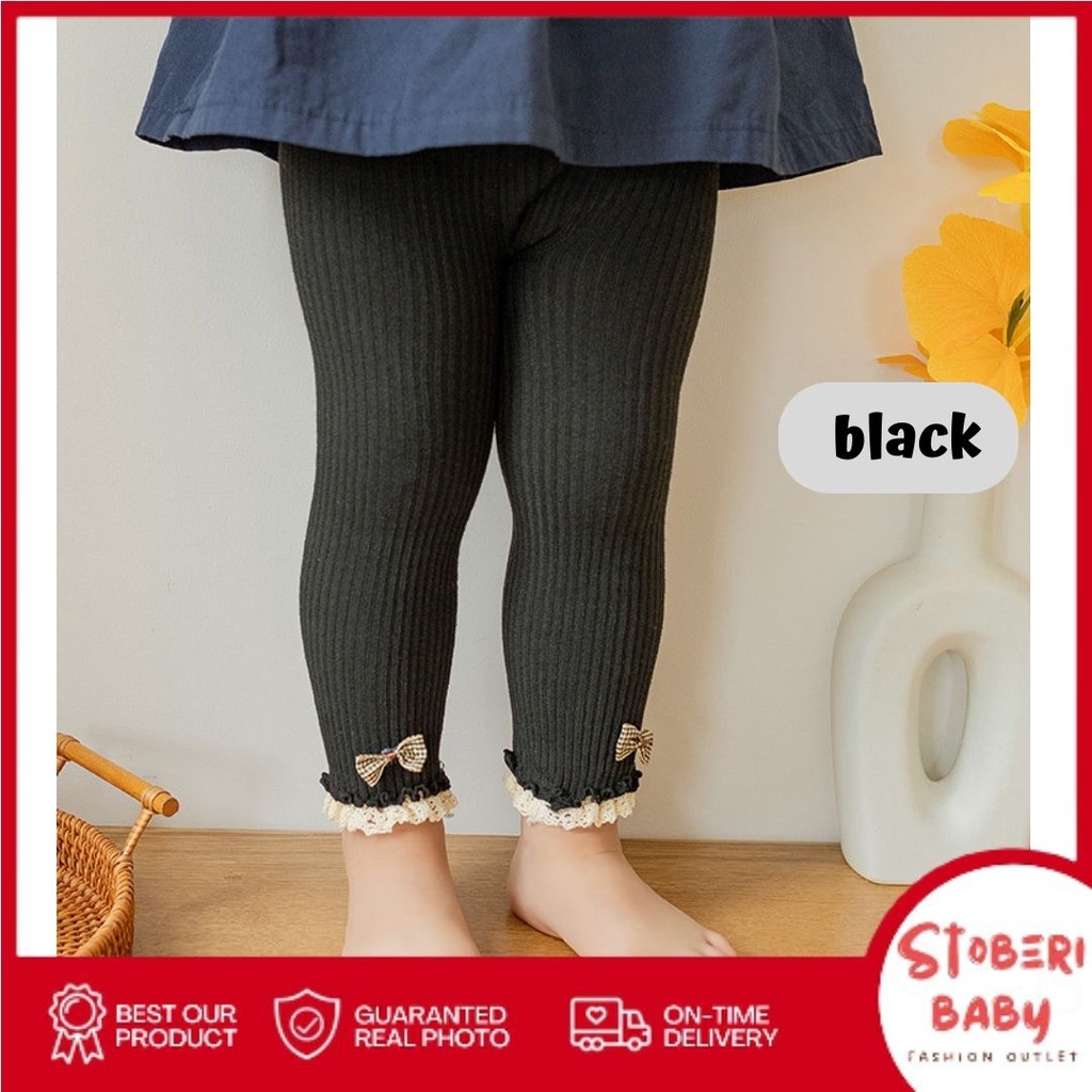 PUNCAK 3.3 stoberi baby - LEGGING JOEY Legging buka kaki bayi / anak import motif warna polos