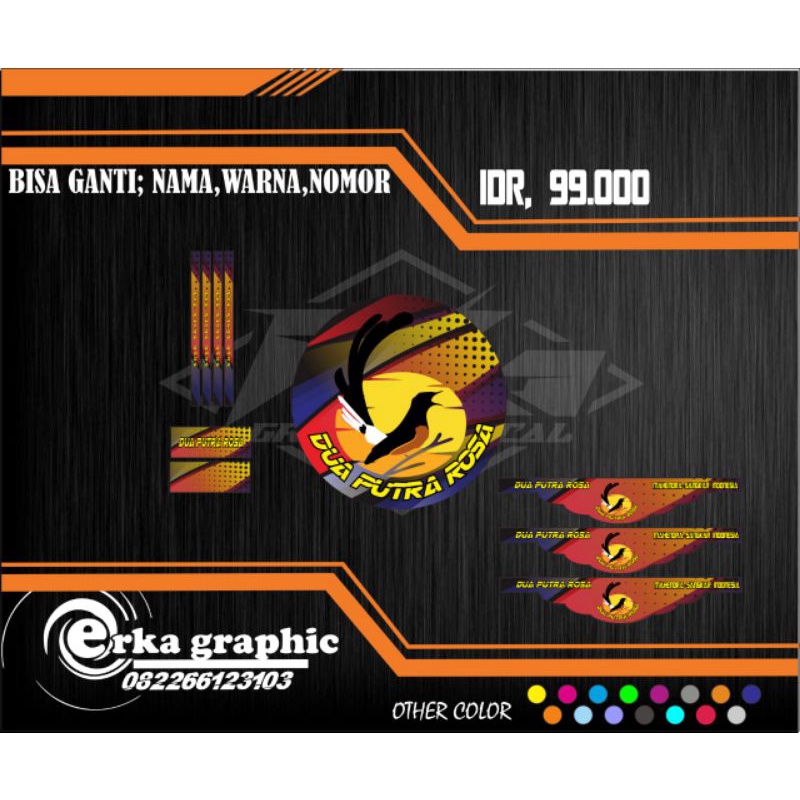 Decal tebok murai batu uk 58cm