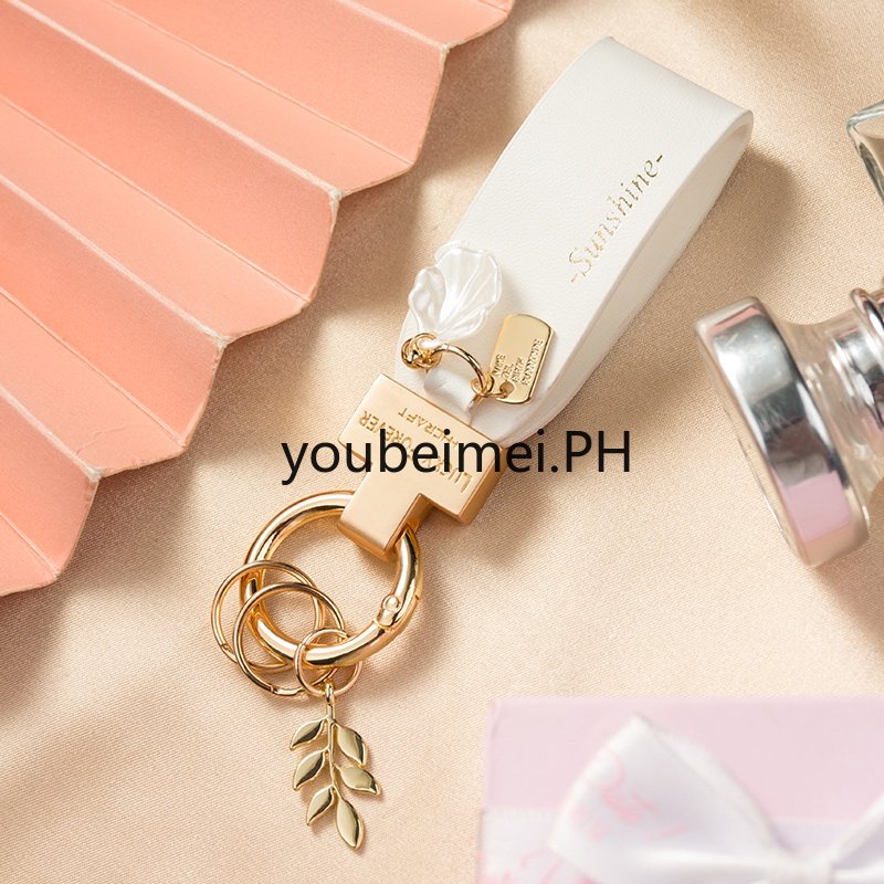 1pc Gantungan Kunci Mobil / Handphone Desain Kerang Gaya Perancis Untuk Wanita