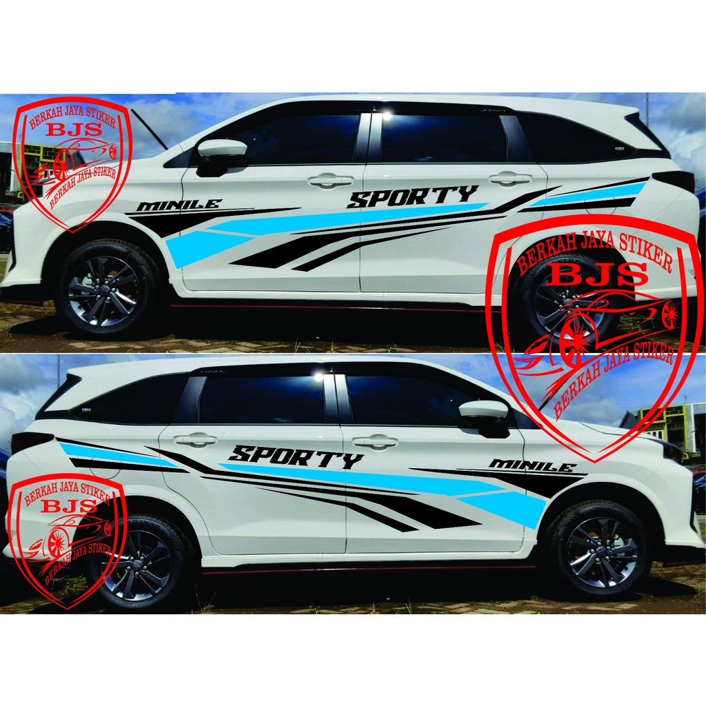 STIKER MOBIL XENIA STCIKER CUTTING MOBIL DAIHATSU XENIA DELUX STRIPING BODY SAMPING MINIMALIST MINIL