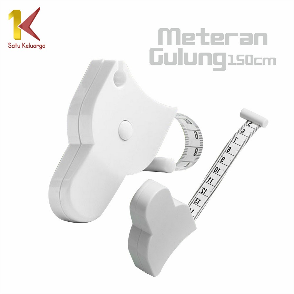 Satu Keluarga Meteran Gulung 150cm C641 Meteran Badan Double Side Alat Ukur Portabel Serbaguna / Met