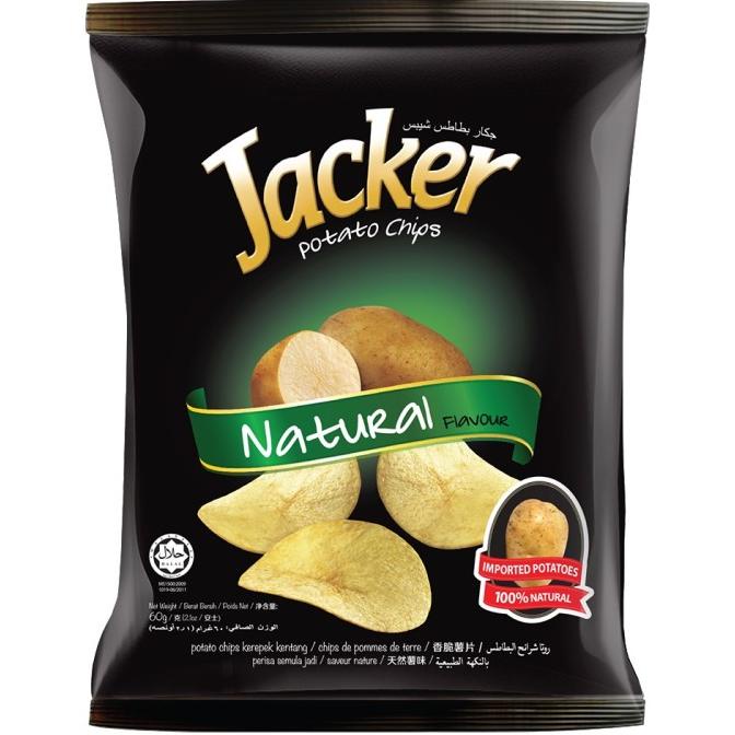 

KKV Jacker Potato Chips Kentang 60g - Hot Spicy | BBQ | Natural