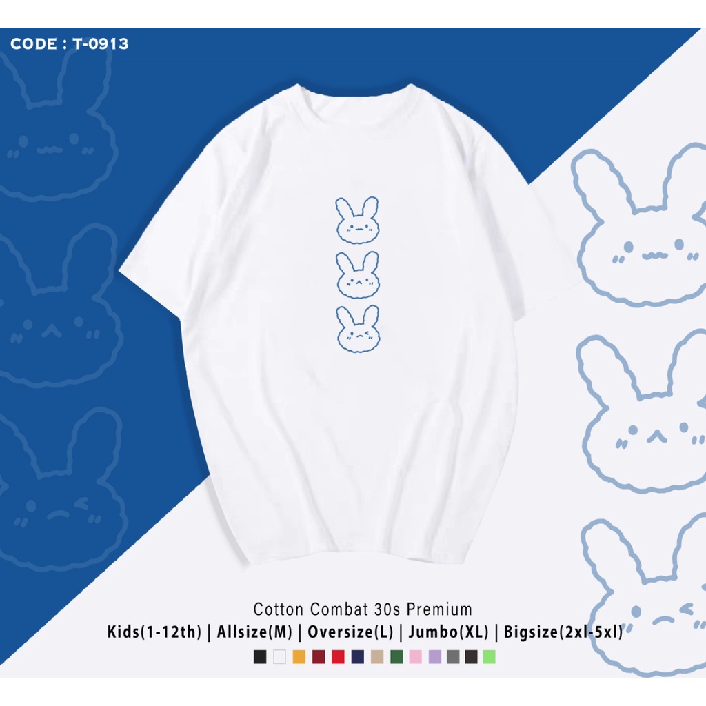 T-Shirt Bunny / Kaos Lengan Pendek / Kaos Santai