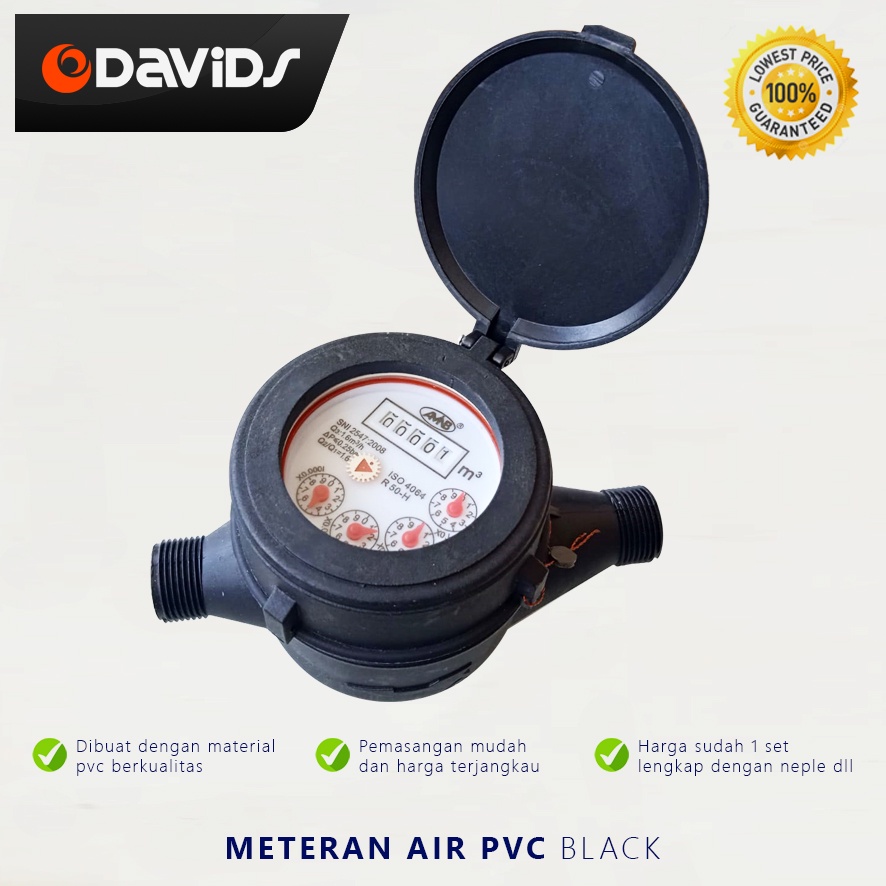 Meteran Air Pdam Pam Water Meter Pvc Plastik