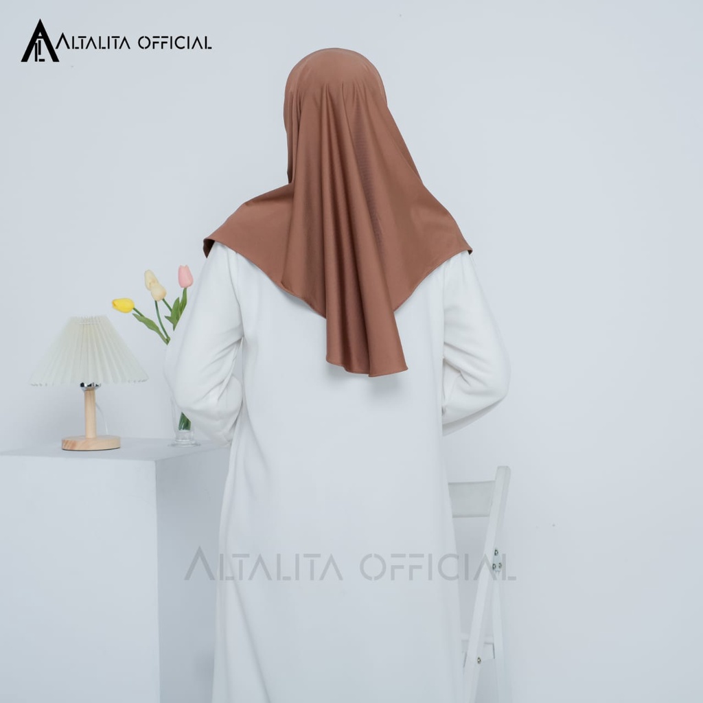 Altalita - Kerudung Bergo Instan Zaida Malay Non Pet Menutup Dada Terbaru | Hijab Khimar Instan Syari Jersey Polos Non Pet | Jilbab Instan Malaysia Jumbo Bahan Jersey Premium Non Pad Cocok untuk Sekolah Olahraga Volly Futsal Senam dan Sehari-hari