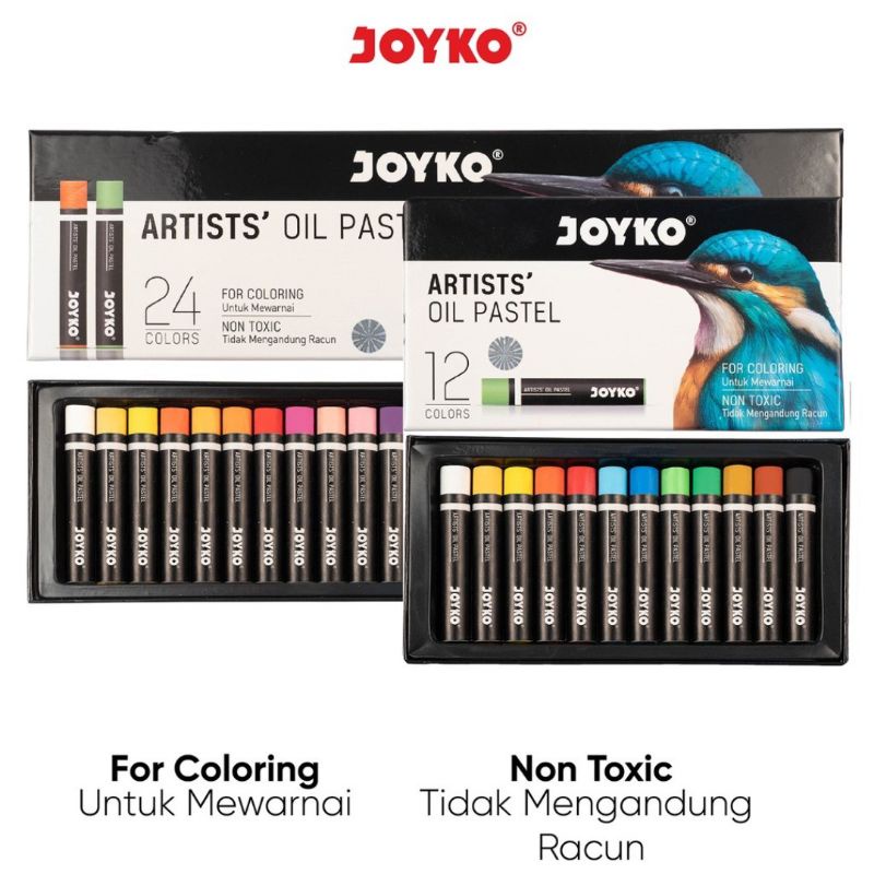 

Artists Oil Pastel Joyko OP-24ART / OP-12ART Krayon 24/12 Warna Non-Toxic