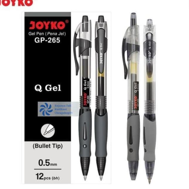

New Now Pulpen Gel Pen Klik JOYKO GP-265 Q GEL (Hitam) 0.5 mm RJT