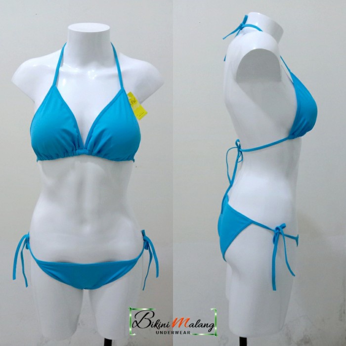 Bikini Bikini Sexy Tali Samping Biru Tosca
