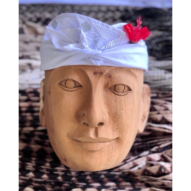 Udeng putih bordir semi songket