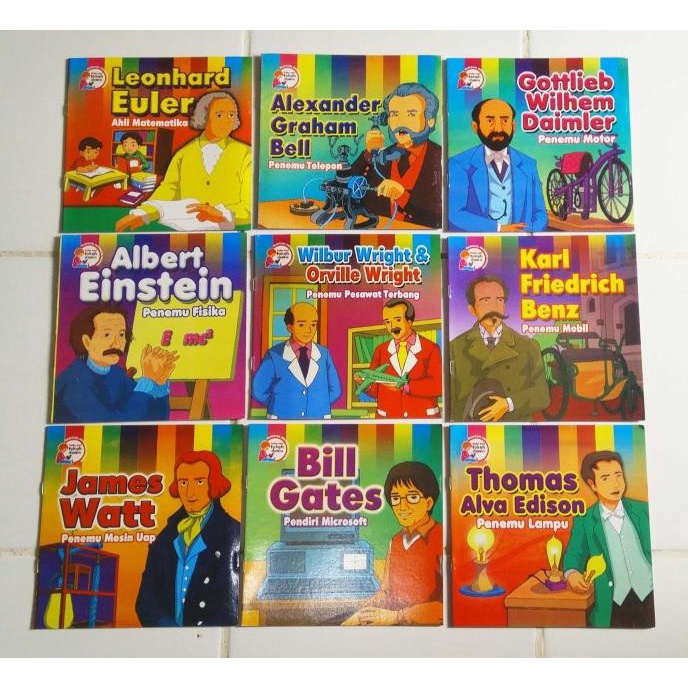 Jual Buku Cerita Anak Bergambar Seri Tokoh Dunia Penemu Bilingual