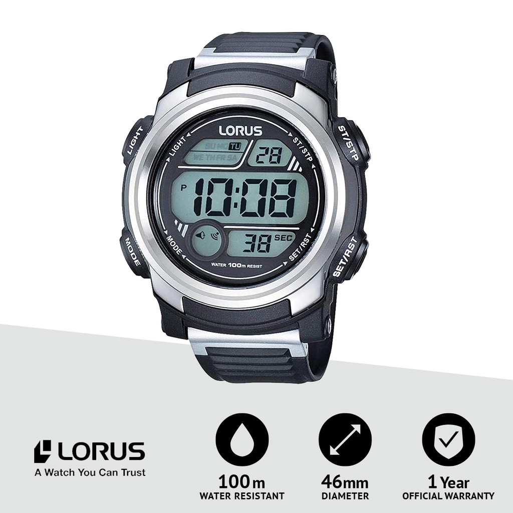 Jam Tangan Pria Lorus Digital R2313GX9 Plastic Original