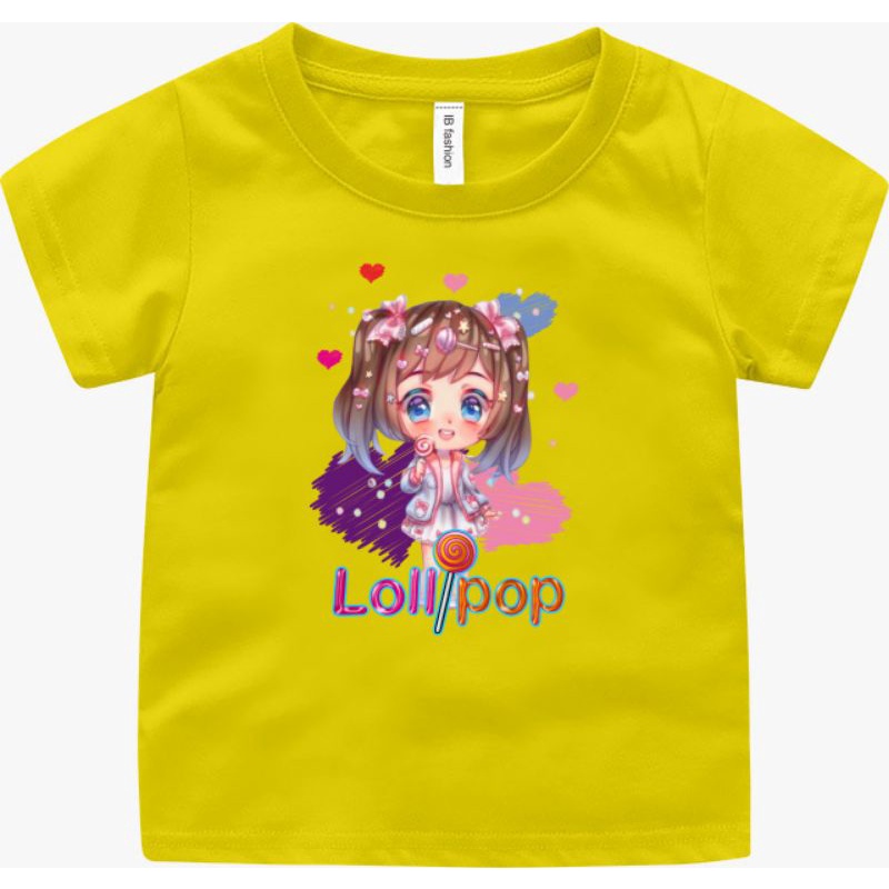 ((IB))KAOS ANAK PEREMPUAN/CEWEK LOLYPOP DIGITAL SABLON