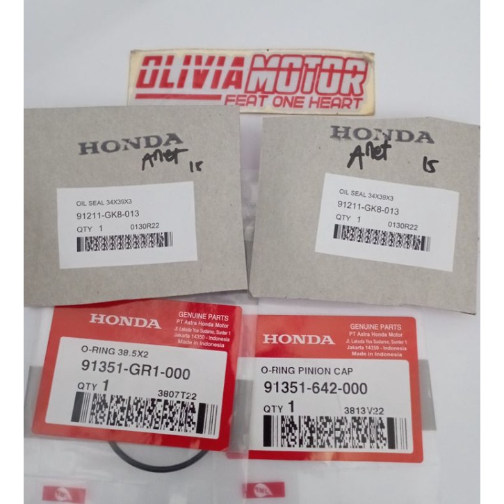 SEAL PULY BELAKANG BEAT SPACY SCOOPY VARIO 110 KARBU&FI 91211GK8013