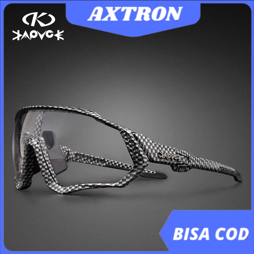 KAPVOE Kacamata Sepeda Lensa Photochromic Full Frame / Kacamata Sepeda / Kacamata Pria / Kacamata Mo