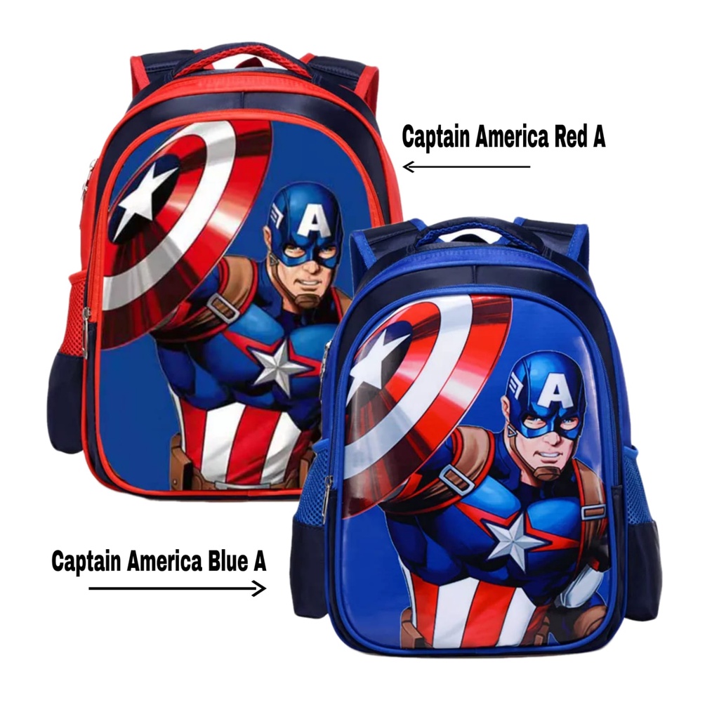 HOT SALE 10.10 - TAS SEKOLAH TK-SD ANAK LAKI-LAKI TAS RANSEL MARVEL AVENGERS ANIMA SUPERHERO | RANSEL PUNGGUNG ANAK SEKOLAH | RANSEL IRONMAN/CAPTAIN AMERICA - RANSEL REMAJA/PRIA/ANAK-ANAK