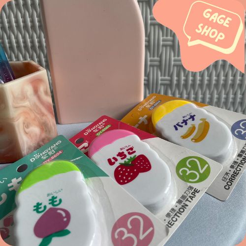 

tipex roll coretion tape tip x karakter buah buahan keperluan anak sekolah keslahan pada tulisan bisa COD tipe x lucu imut fancy termurah