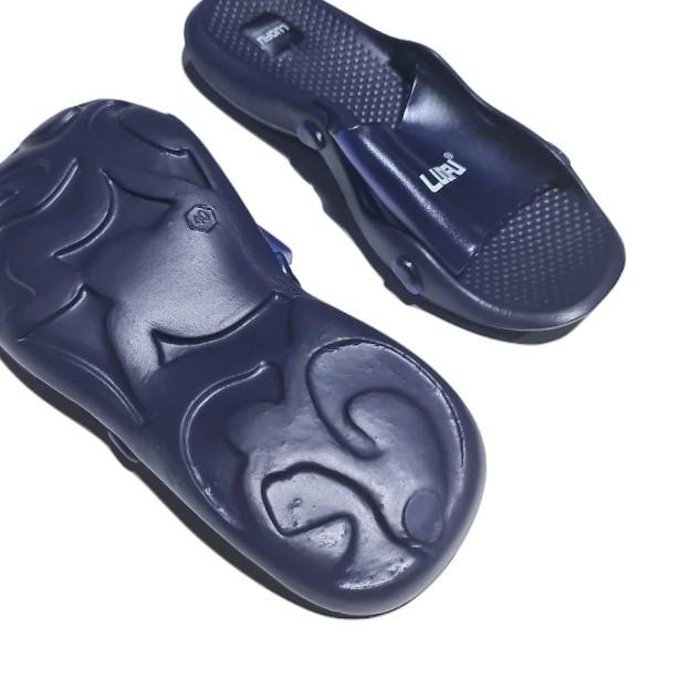 2088-c hitam sendal sandal cowok luofu kop kekinian import