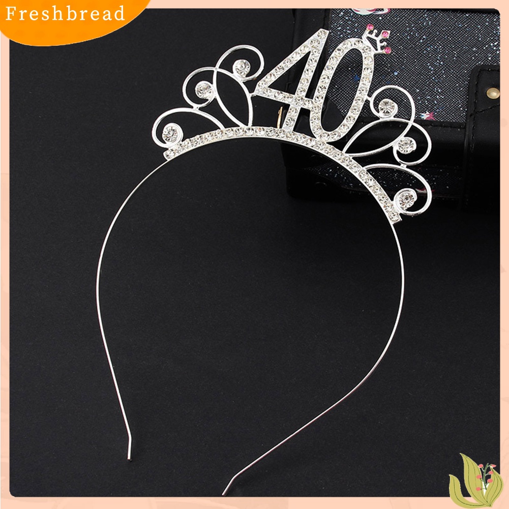 (Fresh) Bando Mahkota Tiara 16 / 18 / 21 / 30 / 40 / 50 / 60 / 80 Untuk Dekorasi Pesta Ulang Tahun