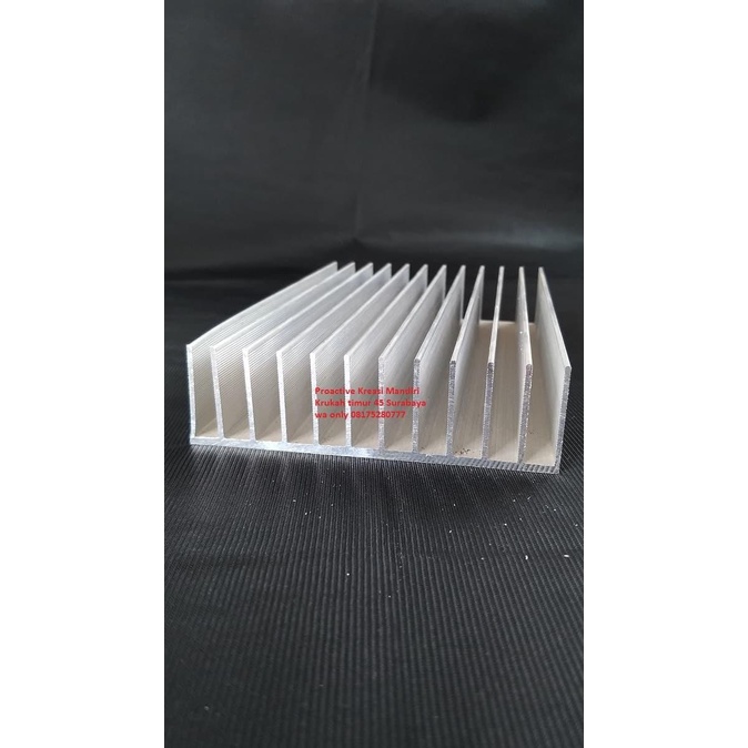 Pendingin power sanken p 40cm type 12 sirip Heatsink aluminium