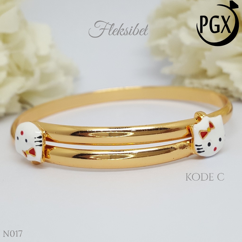 PGX Gelang Anak Xuping Aksesoris Perhiasan Bangle Bangkok Lapis Emas Premium - N017