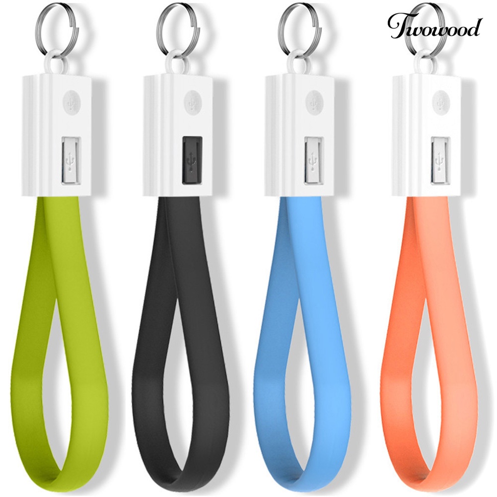Twowood Kabel Charger / Data Sync Micro USB / Tipe C Model Gantungan Kunci Untuk Android / iPhone