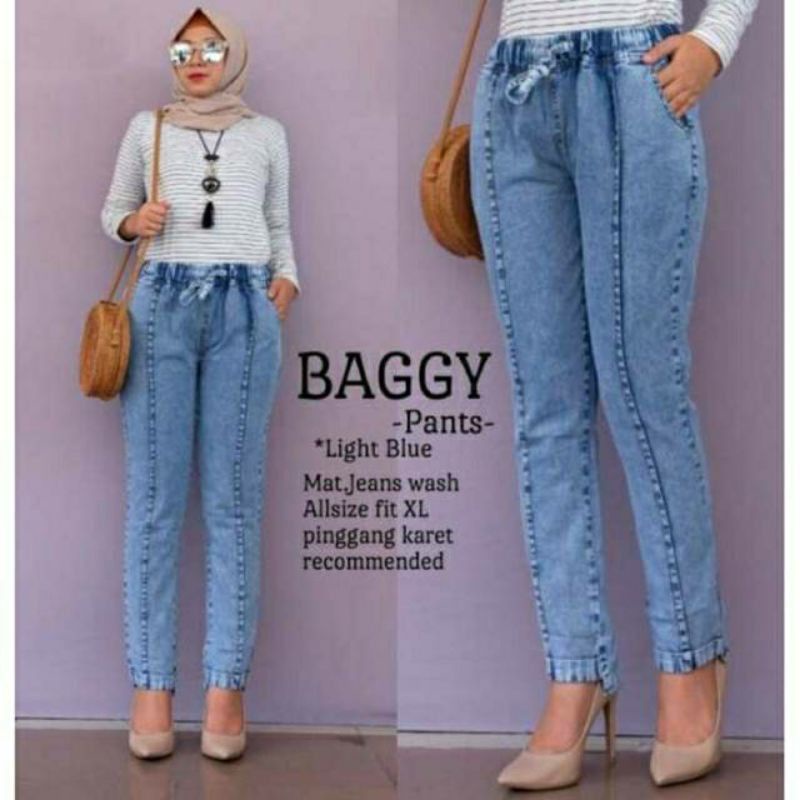 Jual Celana Wanita Baggy Pants Jeans Snow Cloudy Acid Ukuran Standar Dan Jumbo Shopee Indonesia