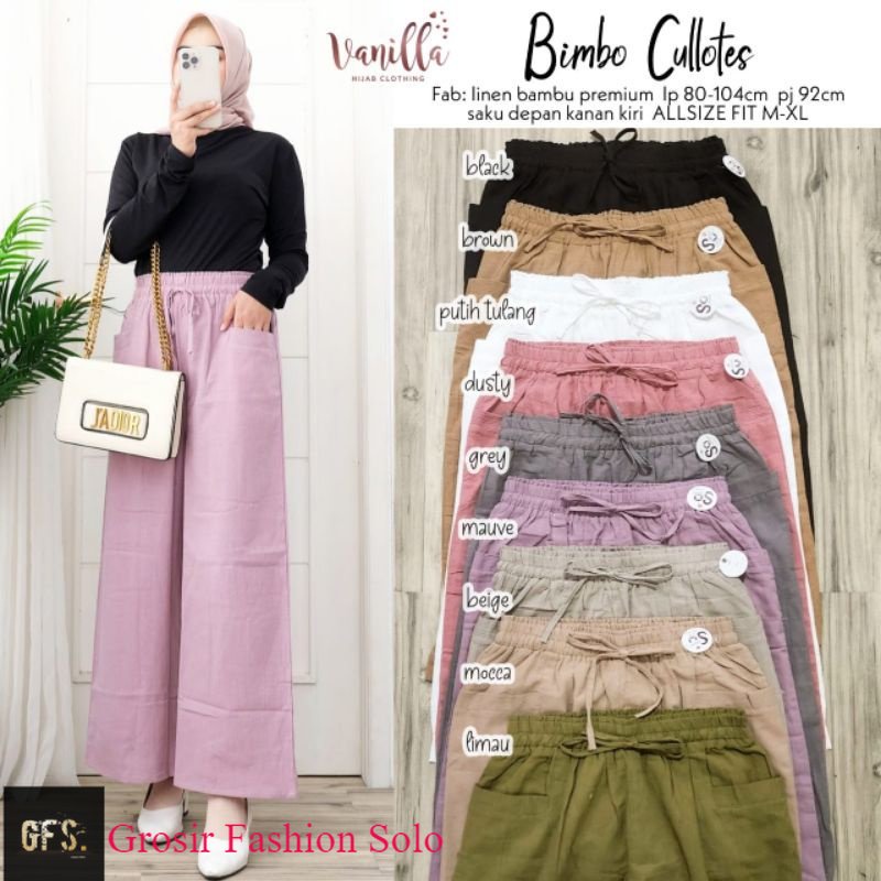 Bimbo Cullotes | Celana Kulot Crinkle by vanilla