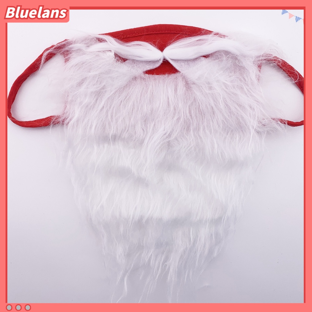 Cover Pelindung Wajah Desain Santa Claus Jenggot 3D Dapat Digunakan Kembali Untuk Natal
