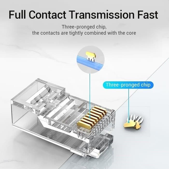 Konektor RJ45 Cat.6 UTP Vention - IDD Modular Gigabit Jack Plug Connector