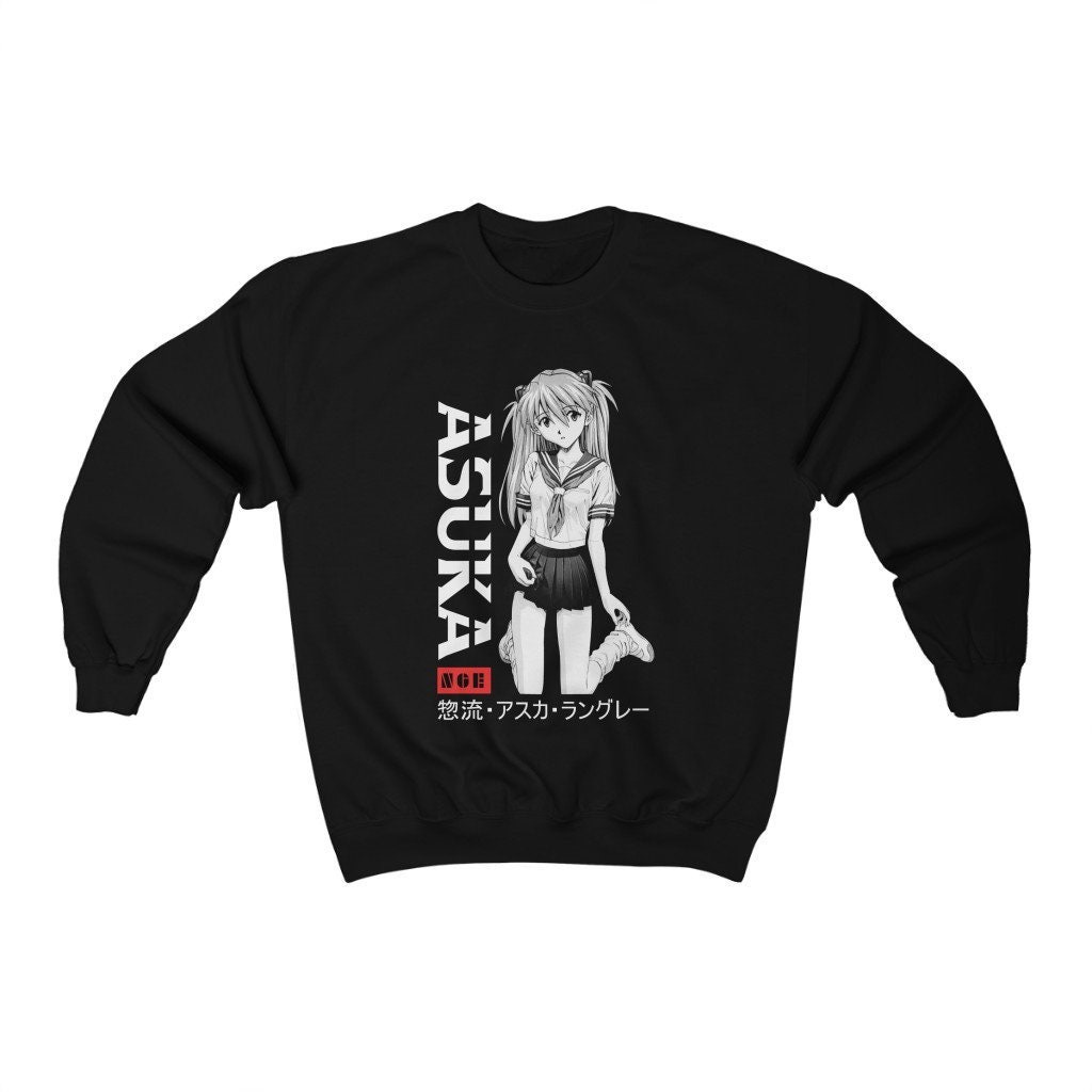 Sweater Crewneck Print DTF ASUKA II ANIME Sweatshirt Basic II Sz M - XL ( Pria &amp; Wanita / Anak &amp; Dewasa )