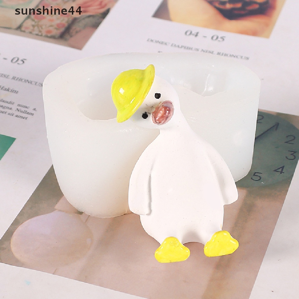 Sunshine Cetakan Silikon Bentuk Bebek Lucu Untuk Coklat / Gypsum DIY