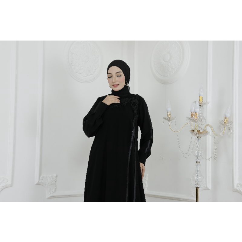 Gallery Exclusive Abaya Hitam Syari Gamis Bordir Turkey Dubai Safira