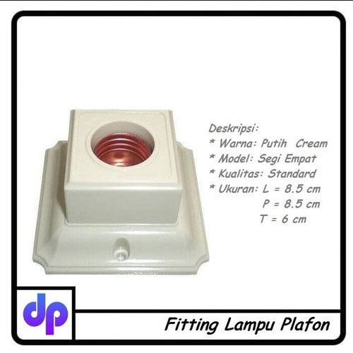 Fitting Lampu Tempel Plafon Kotak E27 LINCOLN 504