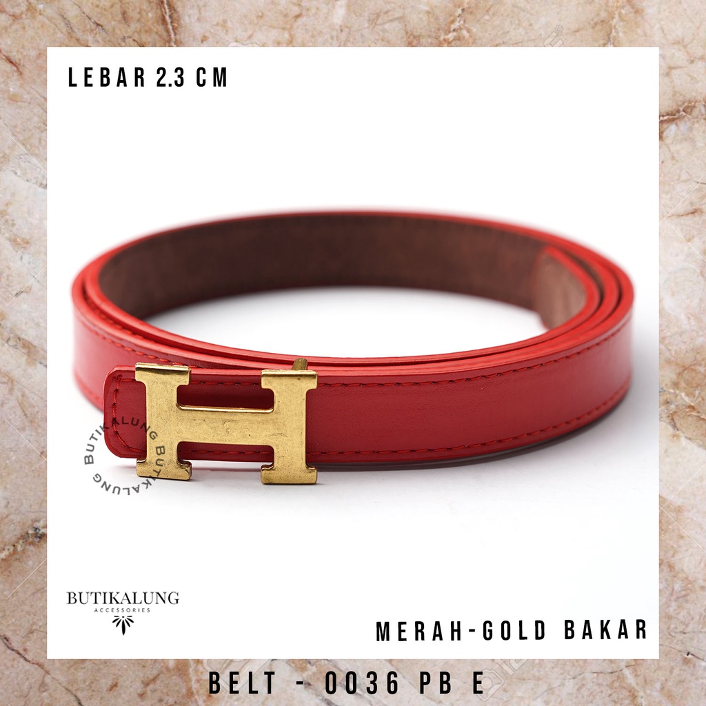 Ikat Pinggang Kulit Gesper Kulit Belt Kulit Sabuk Aksesoris Fashion Tali Pinggang Wanita BUTIKALUNG 0036PB