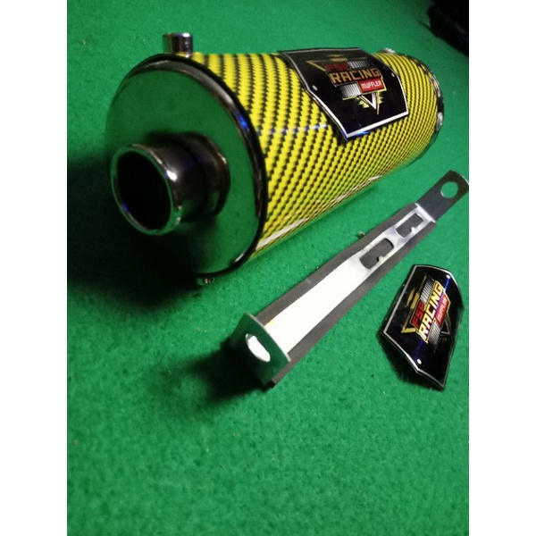 Silincer Knalpot Vespa Buang kanan maupun kiri baut 3 baut Big yellow PNP untuk semua jenis knalpot 