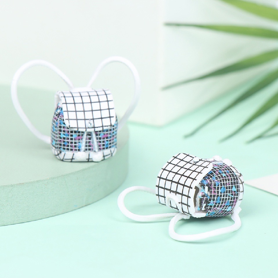 Miniatur Tas Ransel Skala 1:12 - Miniatur Backpack- Aksesoris Barbie