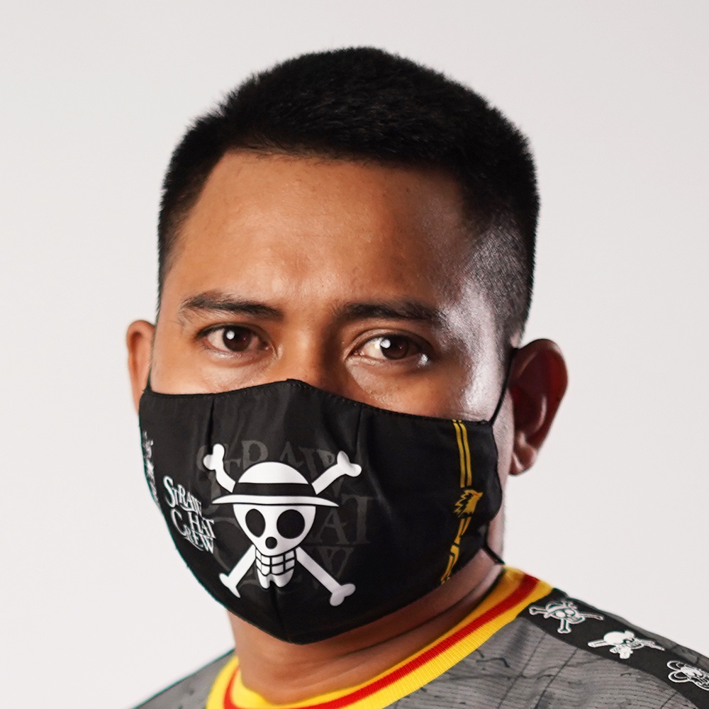 Juaraga Masker - ONIC Juara X One Piece Midnight Strawhat - Hitam