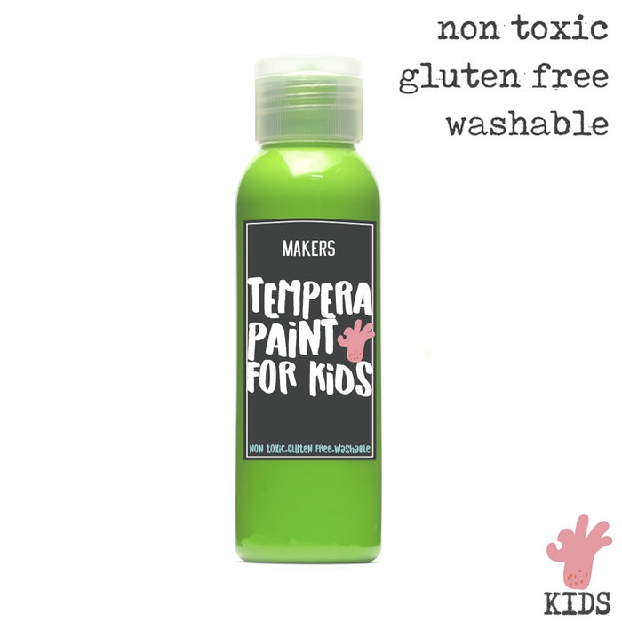 

Bright Green Tempera Washable Paint for Kids by MAKERS 100ml