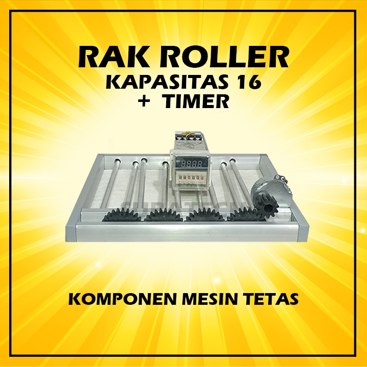 Paket Pemutar Otomatis Rak Roller kap.16 untuk Mesin Tetas Telur