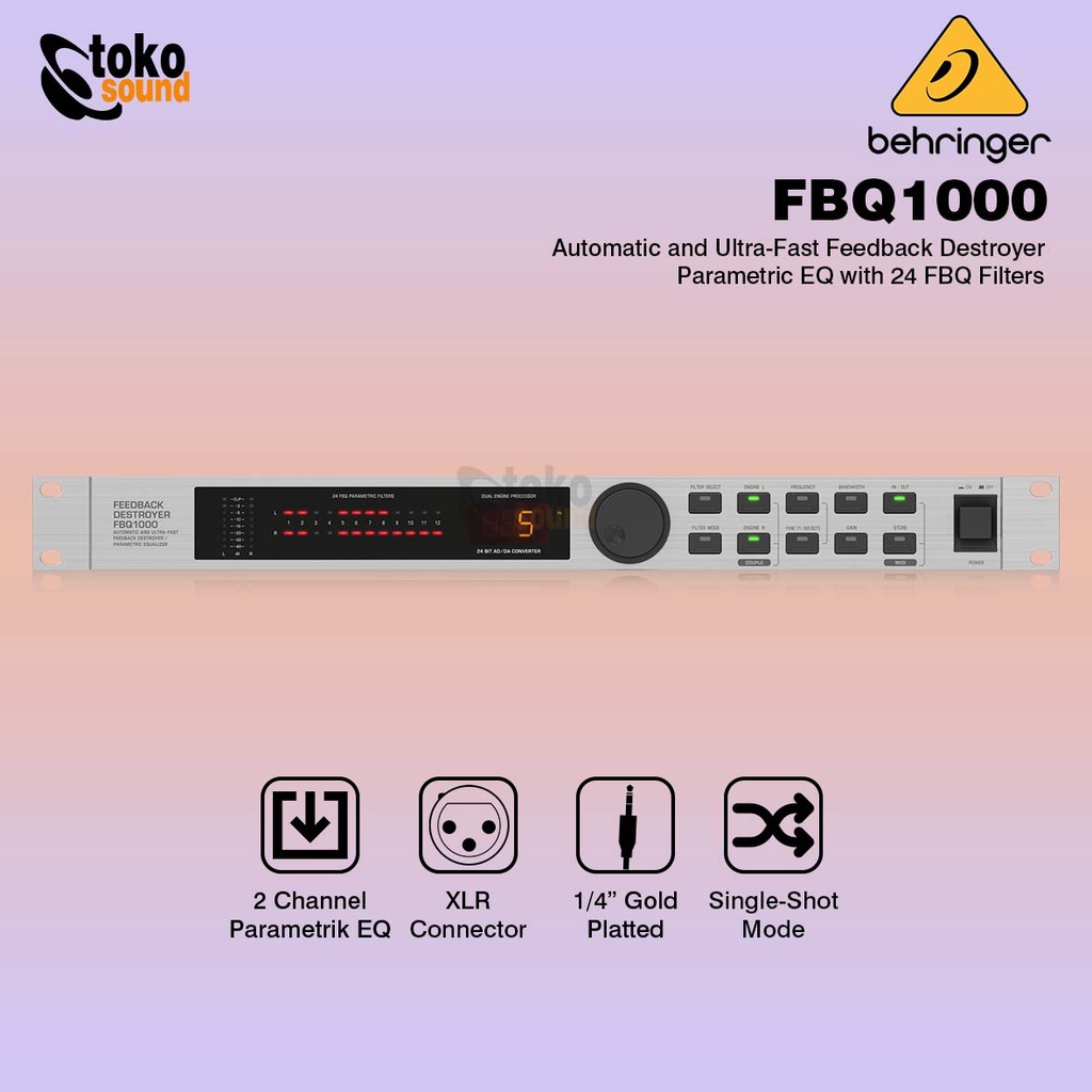 Behringer FBQ1000 FBQ 1000 Feedback Destroyer & Parametric EQ