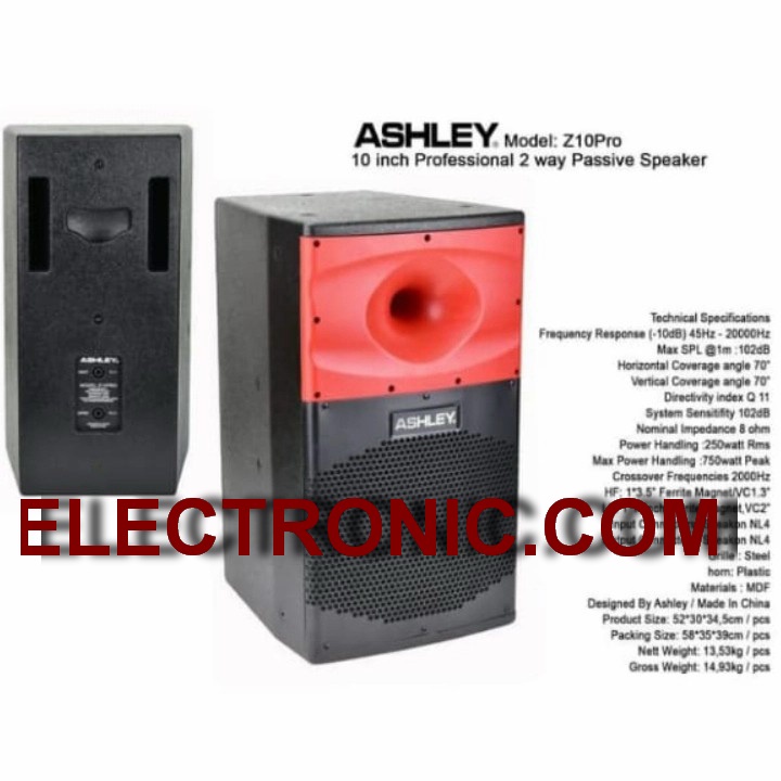 speaker ashley pasif z10pro z 10pro z 10 pro original garansi 1tahun