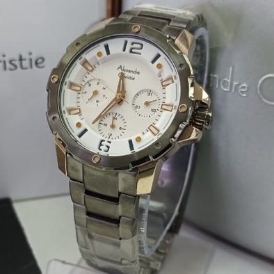 JAM TANGAN WANITA ALEXANDRE CHRISTIE 6410BF GREY ORIGINAL