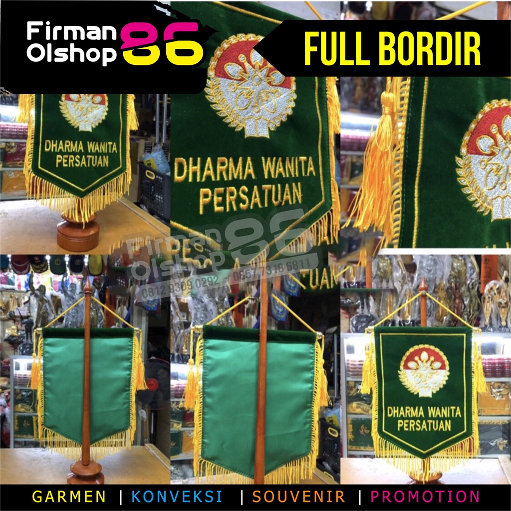 BENDERA MEJA VANDEL DHARMA WANITA PLUS TIANG 1 SET