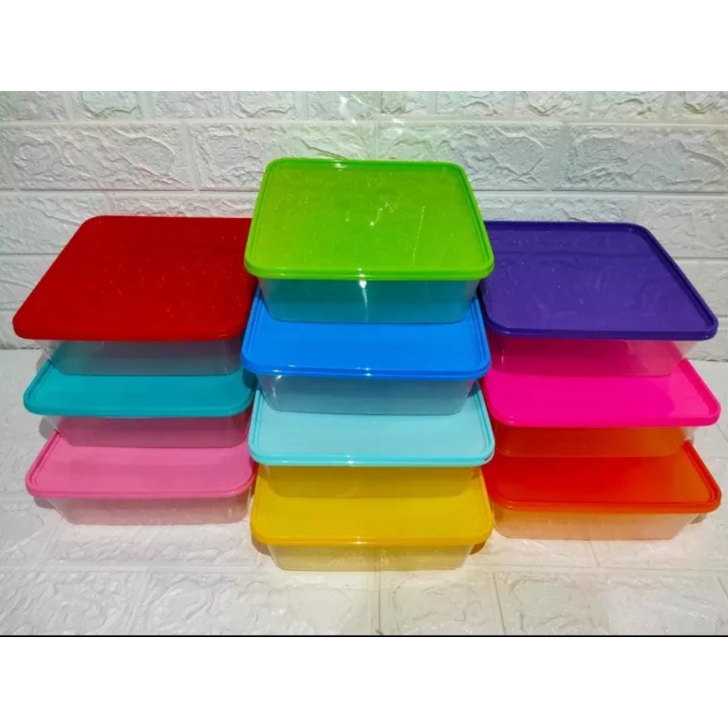 Kotak Plastik Thinwall 2000 ml (10Pcs) TUTUP WARNA Microwave Oven Safe 2 Penilaian