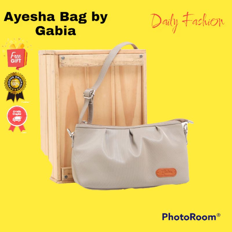 AYESHA BAG BY ORIGINAL GABIA BAHAN SINTHETIC LEATHER ANTI AIR WATERPROOF PREMIUM