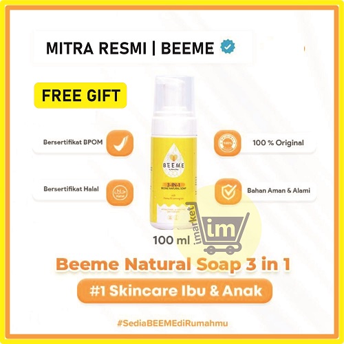 BEEME NATURAL SOAP 3 IN 1 WITH HONEY &amp; LEMONGRASS /  SABUN MANDI IBU DAN ANAK