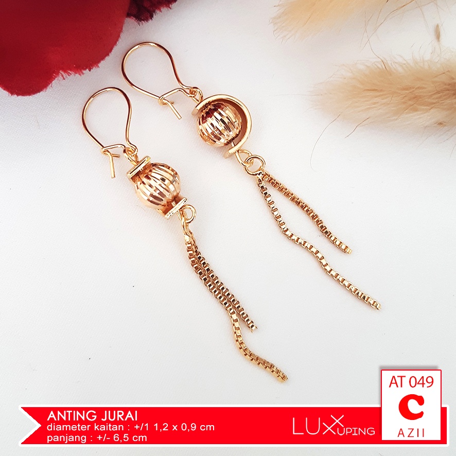 AT 049 Anting Panjang Wanita PErmata Zikron Aksesoris Xuping Dewasa Luxx Xuping