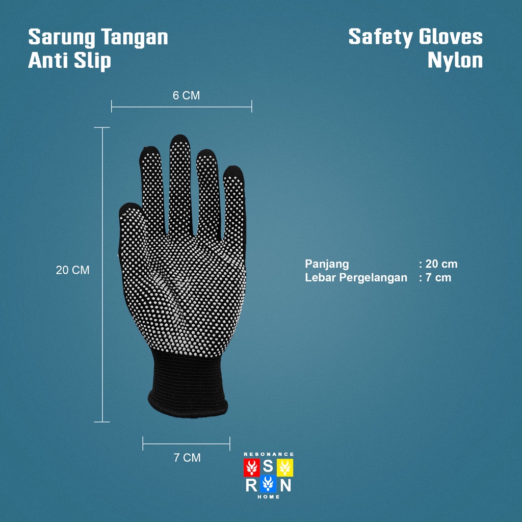 Sarung Tangan Rajut Bintik Anti Slip Gloves Resonance Home