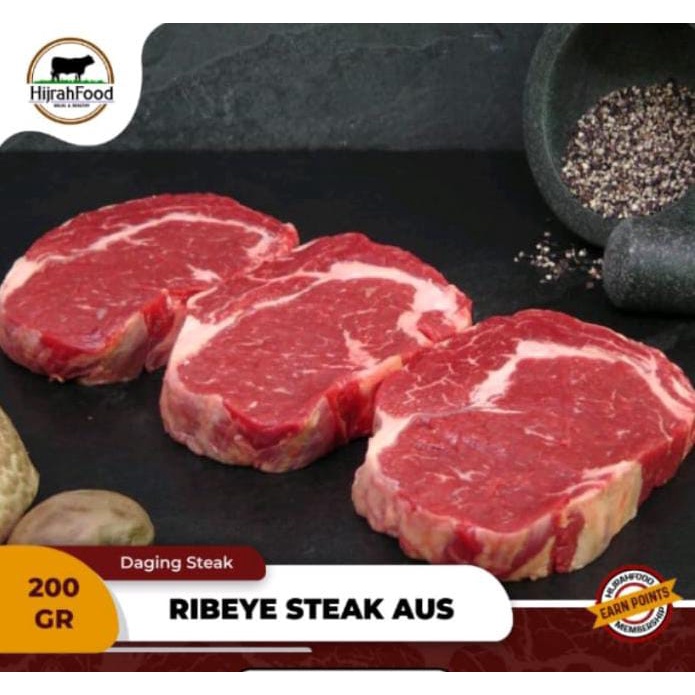 

RIBEYE BEEF STEAK HALAL MUI 200 GR